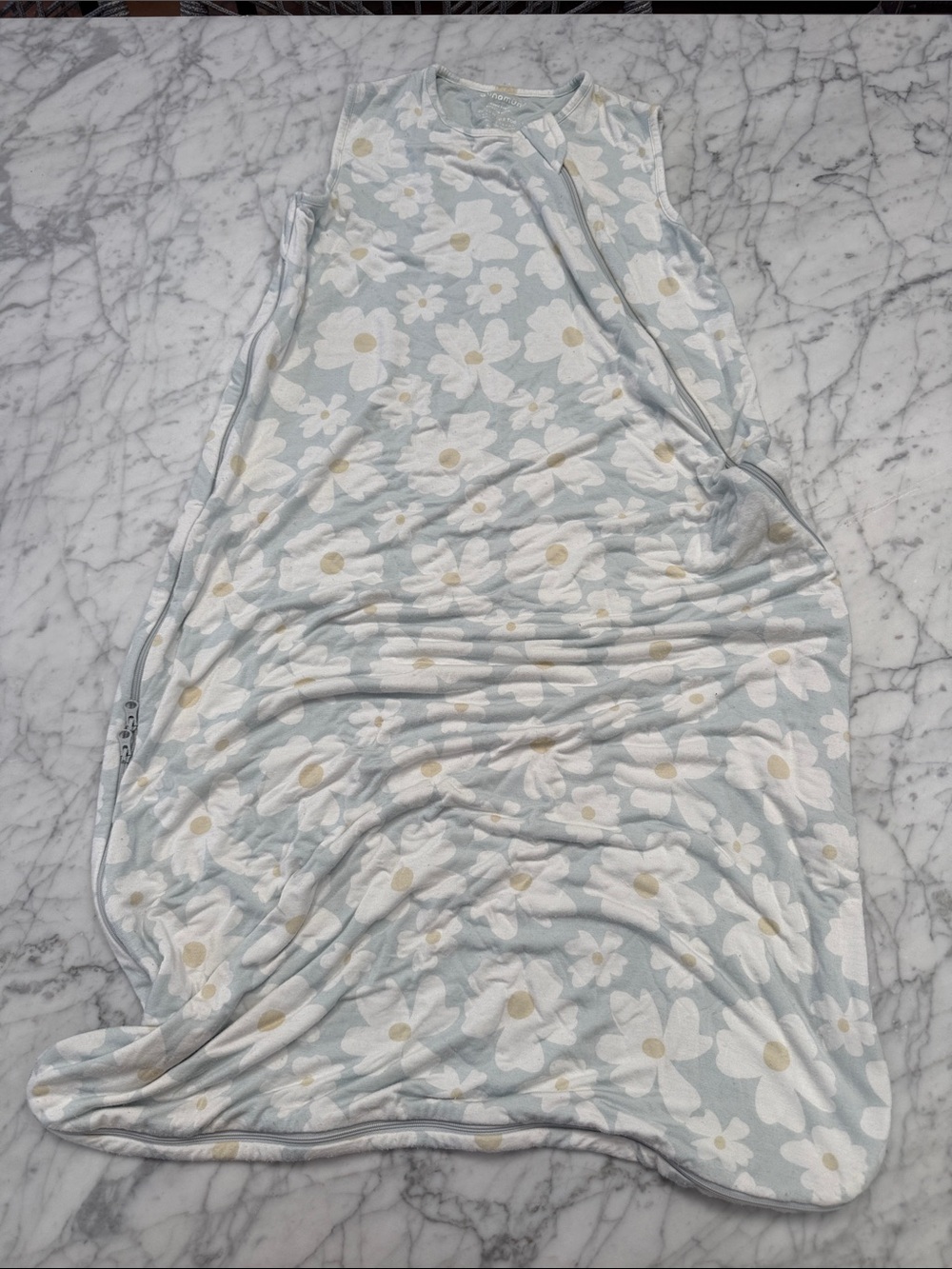 Bamboo Gunamuna Floral Sleeveless Baby Sleep Sack Sz 24-36 Mo Daisy 0.5 TOG